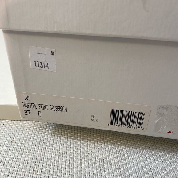 New with box Tabitha Simmons tropical print sandals size 37 or 6.5 Italy - Picture 7 of 11